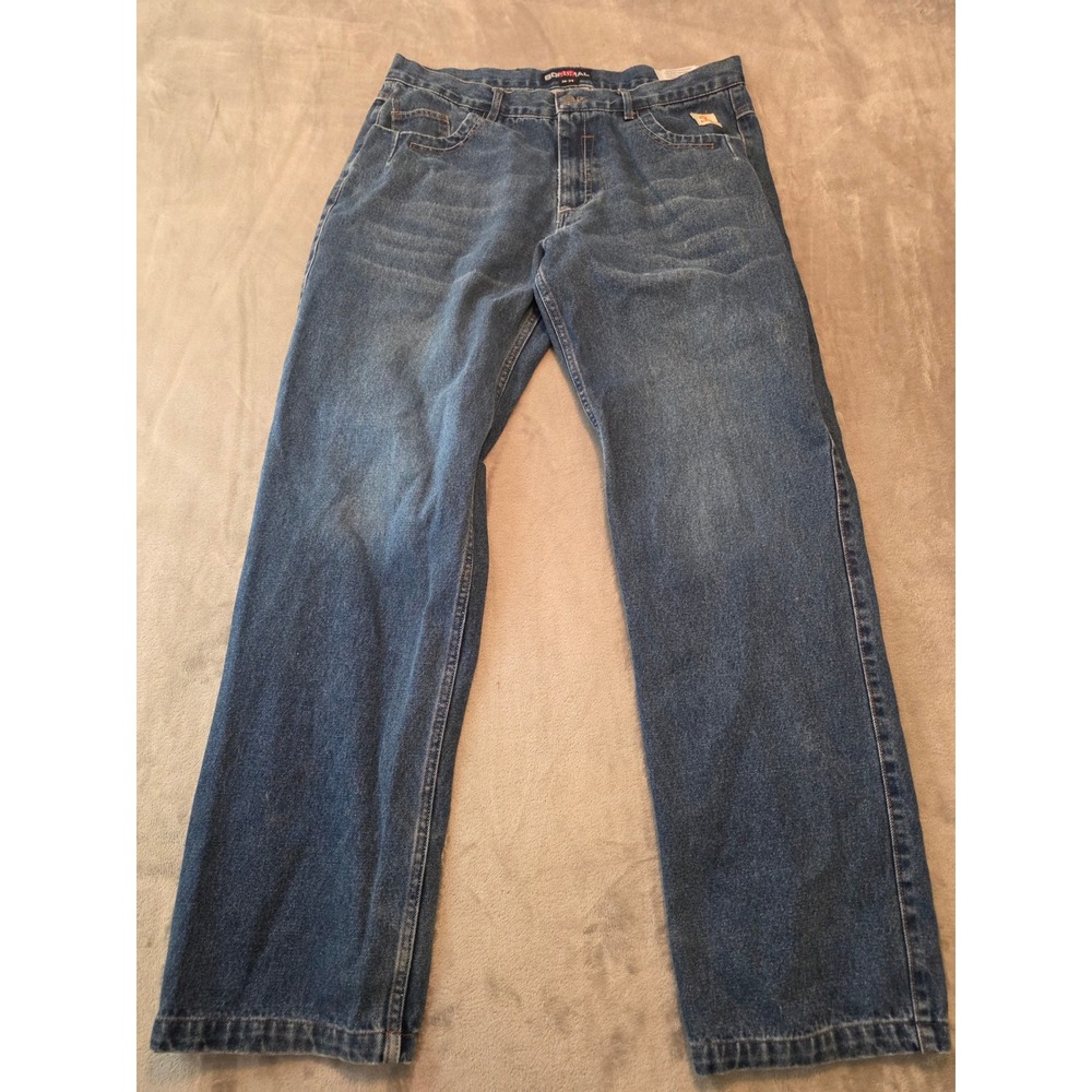 Bocomal FR Work Jeans Mens 36x34 Blue‎ Flame Resistant NFPA 2112 Denim